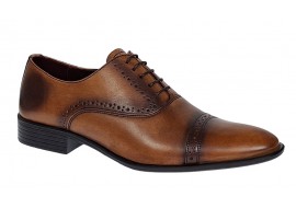 Oferta marimea 42, 43, 44 Pantofi barbati eleganti din piele naturala Maro L246MD